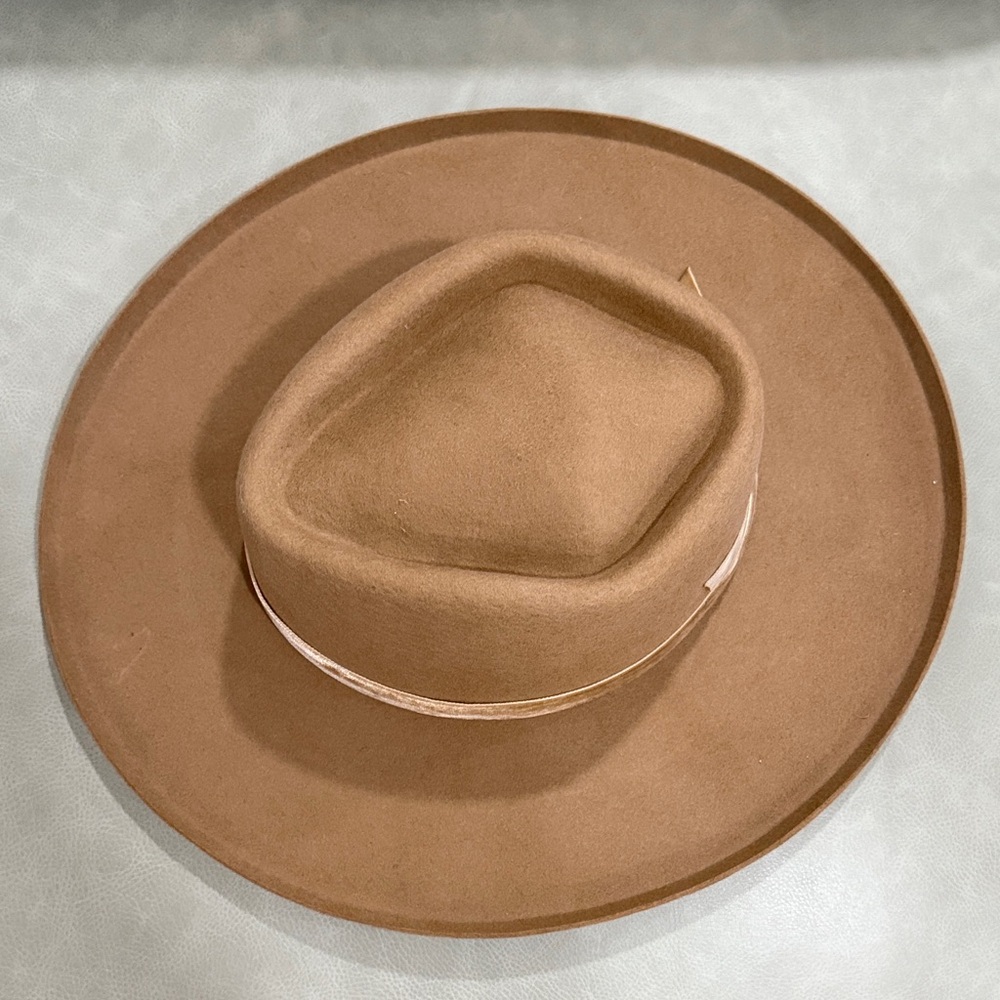 Lack Of Color Tan Wide-Brim Hat